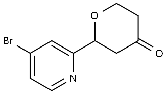 2-(4-bromopyridin-2-yl)tetrahydro-4H-pyran-4-one Structure