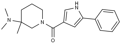 (3-(dimethylamino)-3-methylpiperidin-1-yl)(5-phenyl-1H-pyrrol-3-yl)methanone Structure