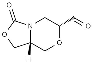 (6R,8AR)-3-氧代六氢噁唑并[4,3-C][1,4]噁嗪-6-甲醛 结构式