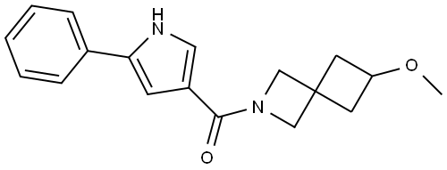 (6-methoxy-2-azaspiro[3.3]heptan-2-yl)(5-phenyl-1H-pyrrol-3-yl)methanone Structure