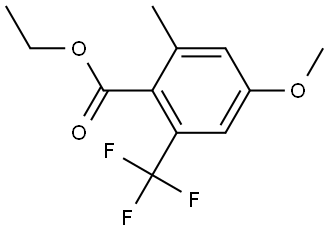 Ethyl 4-methoxy-2-methyl-6-(trifluoromethyl)benzoate 结构式