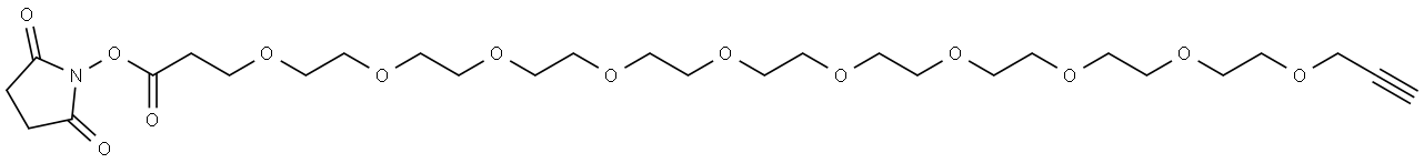 Propargyl-PEG10-NHS ester Structure