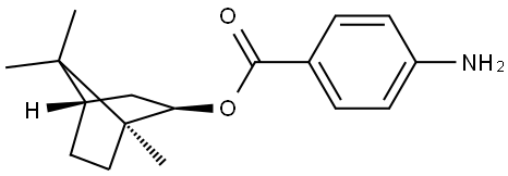 双环[2.2.1]庚烷-2-醇,1,7,7-三甲基-,2-(4-氨基苯甲酸酯),(1S,2R,4S), 2808401-25-2, 结构式