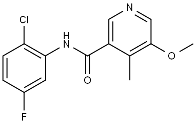 N-(2-Chloro-5-fluorophenyl)-5-methoxy-4-methyl-3-pyridinecarboxamide,2811798-20-4,结构式