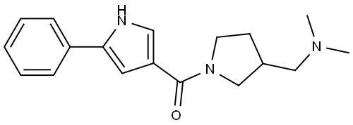 (3-((dimethylamino)methyl)pyrrolidin-1-yl)(5-phenyl-1H-pyrrol-3-yl)methanone Structure