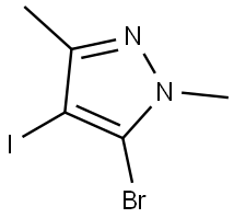 5-bromo-4-iodo-1,3-dimethyl-1H-pyrazole,2816111-30-3,结构式