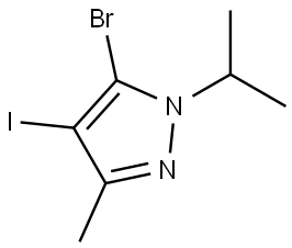 5-bromo-4-iodo-1-isopropyl-3-methyl-1H-pyrazole 结构式