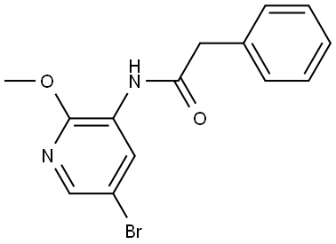 N-(5-Bromo-2-methoxy-3-pyridinyl)benzeneacetamide 化学構造式