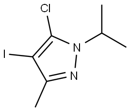 5-chloro-4-iodo-1-isopropyl-3-methyl-1H-pyrazole Struktur