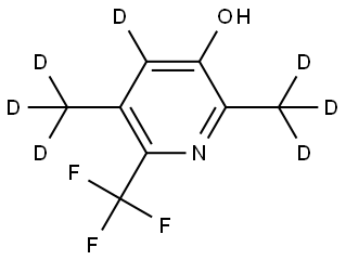 2,5-bis(methyl-d3)-6-(trifluoromethyl)pyridin-4-d-3-ol Structure