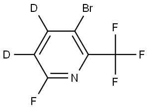 3-bromo-6-fluoro-2-(trifluoromethyl)pyridine-4,5-d2 Structure