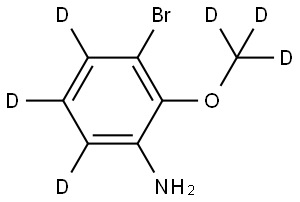3-bromo-2-(methoxy-d3)benzen-4,5,6-d3-amine 结构式