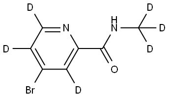 4-bromo-N-(methyl-d3)picolinamide-3,5,6-d3,2826917-48-8,结构式