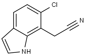 1H-Indole-7-acetonitrile, 6-chloro- Structure