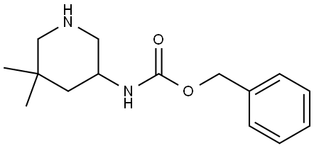 benzyl (5,5-dimethylpiperidin-3-yl)carbamate 结构式