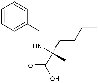 (R)-2-(苄基氨基)-2-甲基己酸, 282735-47-1, 结构式
