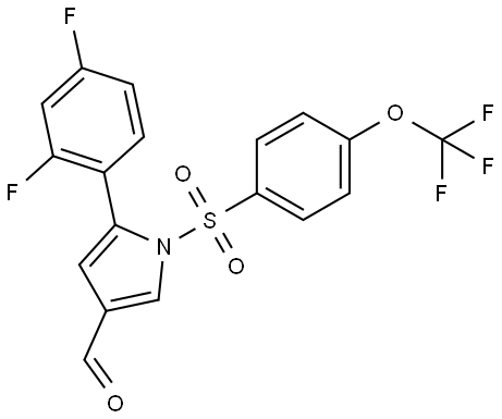 5-(2,4-difluorophenyl)-1-((4-(trifluoromethoxy)phenyl)sulfonyl)-1H-pyrrole-3-carbaldehyde Structure