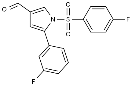 5-(3-氟苯基)-1-((4-氟苯基)磺酰基)-1H-吡咯-3-甲醛 结构式