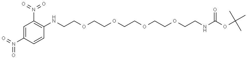 DNP-PEG4-NHBoc 化学構造式