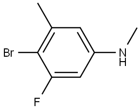 4-Bromo-3-fluoro-N,5-dimethylbenzenamine 结构式