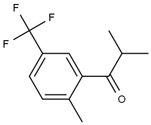 2-methyl-1-(2-methyl-5-(trifluoromethyl)phenyl)propan-1-one 结构式