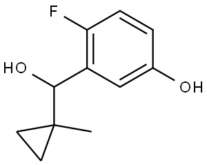 2-Fluoro-5-hydroxy-α-(1-methylcyclopropyl)benzenemethanol 结构式