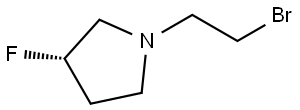 (S)-1-(2-Bromoethyl)-3-fluoropyrrolidine Struktur