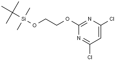 2-(2-((tert-butyldimethylsilyl)oxy)ethoxy)-4,6-dichloropyrimidine Structure