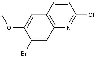 Quinoline, 7-bromo-2-chloro-6-methoxy- Struktur