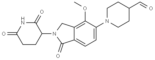 1-[2-(2,6-dioxo-3-piperidyl)-4-methoxy-1-oxoisoindolin-5-yl]piperidine-4-carbaldehyde Structure