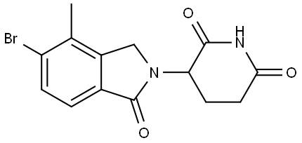 3-(5-bromo-4-methyl-1-oxoisoindolin-2-yl)piperidine-2,6-dione Struktur