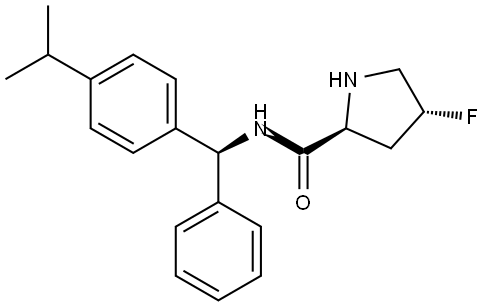 (2S,4R)-4-fluoro-N-((S)-(4-isopropylphenyl)(phenyl)methyl)pyrrolidine-2-carboxamide|