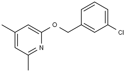 2-[(3-Chlorophenyl)methoxy]-4,6-dimethylpyridine Struktur