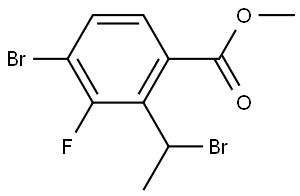 methyl 4-bromo-2-(1-bromoethyl)-3-fluorobenzoate 结构式