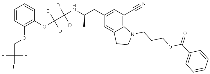Benzoyl Silodosin Nitrile-d4 Impurity,2851016-20-9,结构式