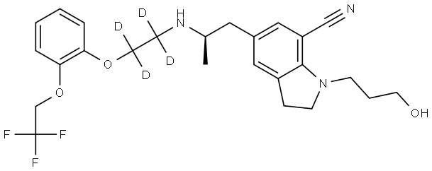 Silodosin Nitrile-d4 Impurity,2851016-21-0,结构式