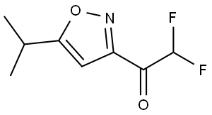 Ethanone, 2,2-difluoro-1-[5-(1-methylethyl)-3-isoxazolyl]- Struktur