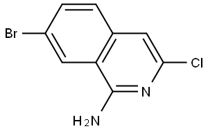 7-溴-3-氯异喹啉-1-胺, 2851974-60-0, 结构式