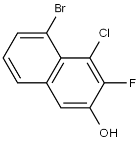 5-溴-4-氯-3-氟萘-2-醇, 2852767-65-6, 结构式