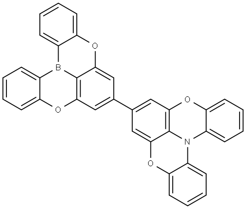 7-(5,9-DIOXA-13B-BORANAPHTHO[3,2,1-DE]ANTHRACEN-7-YL)BENZO[5,6][1,4]OXAZINO[2,3,4-KL]PHENOXAZINE, 2855096-23-8, 结构式