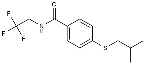 4-[(2-Methylpropyl)thio]-N-(2,2,2-trifluoroethyl)benzamide Structure