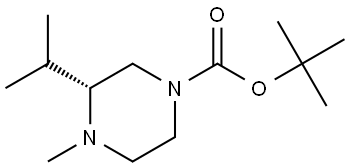 tert-butyl (S)-3-isopropyl-4-methylpiperazine-1-carboxylate Structure