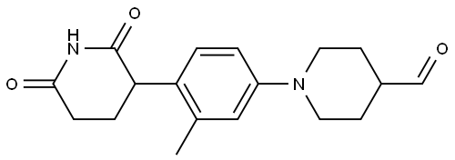 1-(4-(2,6-dioxopiperidin-3-yl)-3-methylphenyl)piperidine-4-carbaldehyde|
