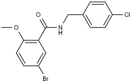 5-Bromo-N-[(4-chlorophenyl)methyl]-2-methoxybenzamide 结构式