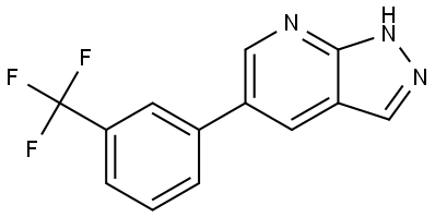 5-[3-(Trifluoromethyl)phenyl]-1H-pyrazolo[3,4-b]pyridine,2871014-65-0,结构式