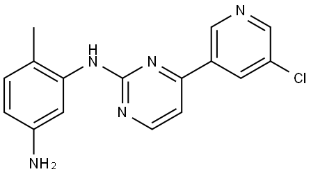 1,3-Benzenediamine, N3-[4-(5-chloro-3-pyridinyl)-2-pyrimidinyl]-4-methyl- Structure