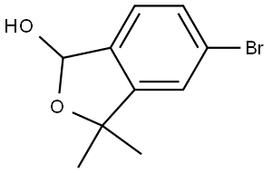 5-bromo-3,3-dimethyl-1H-isobenzofuran-1-ol Struktur