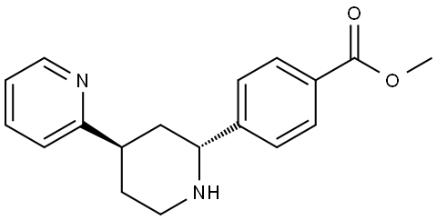 2879656-21-8 Benzoic acid, 4-[(2R,4R)-4-(2-pyridinyl)-2-piperidinyl]-, methyl ester, rel-