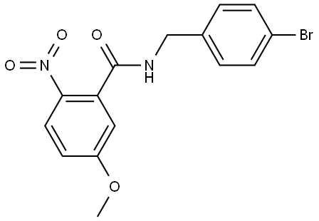 N-(4-bromobenzyl)-5-methoxy-2-nitrobenzamide 结构式