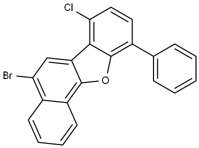 Benzo[b]naphtho[2,1-d]furan, 5-bromo-7-chloro-10-phenyl- Struktur
